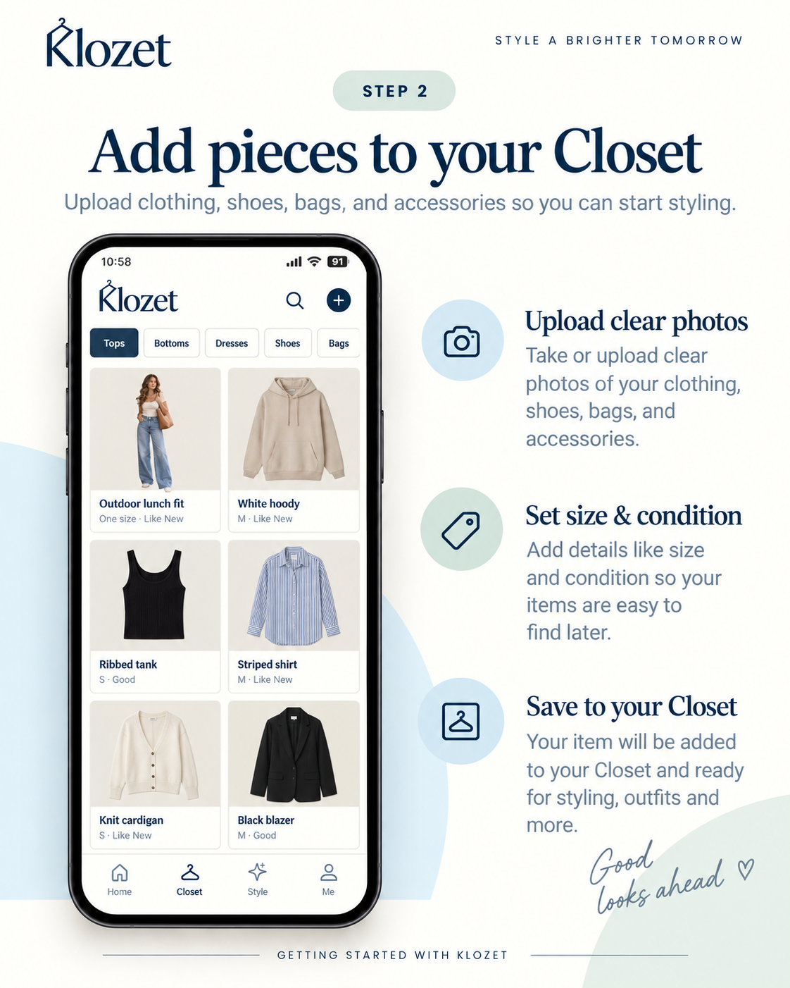 Klozet guide: add pieces to your closet